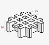 Настил композитный решетчатый ISO  19x19x26 